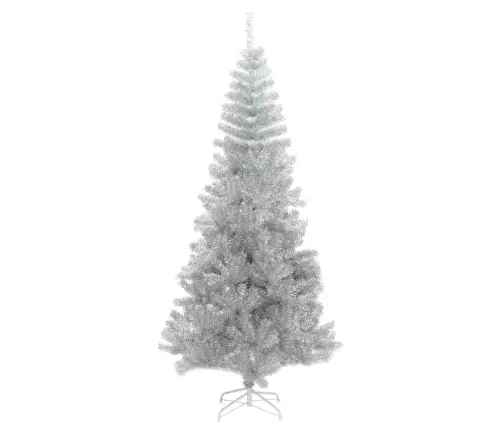Jõulupuu Koos 300 Led-Iga Koos Alusega Hõbedane 210 Cm Pet
