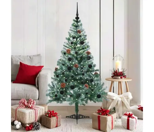 Mākslīgā Ziemassvētku Eglīte Zaļa 150 Cm Pvc Un Tērauds Vidaxl