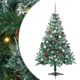 Dirbtinė Kalėdų Eglutė Su 150 Led Žalia 150 Cm Pvc Ir Plienas