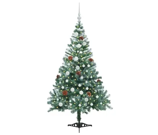 Dirbtinė Kalėdų Eglutė Su 150 Led Žalia 150 Cm Pvc Ir Plienas Dirbtinė Kalėdų Eglutė Su 150 Led Žalia 150 Cm Pvc Ir Plienas