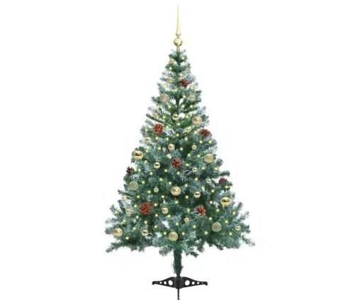 Mākslīgā Ziemassvētku Eglīte Zaļa 150 Cm Pvc Un Tērauds Vidaxl