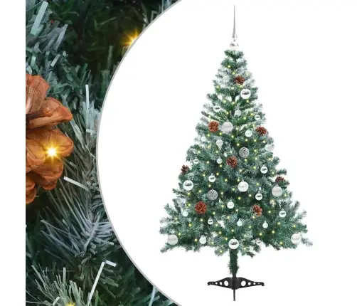 Mākslīgā Ziemassvētku Eglīte Zaļa 150 Cm Pvc Un Tērauds Vidaxl