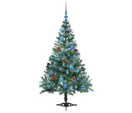 Tehisjõulupuu Koos 150 Led-Iga Roheline 150 Cm Pvc Ja Teras