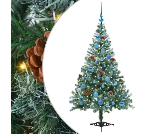 Tehisjõulupuu Koos 150 Led-Iga Roheline 150 Cm Pvc Ja Teras