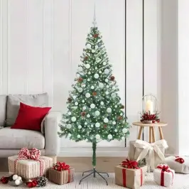 Dirbtinė Kalėdų Eglutė Su 300 Led Žalia 180 Cm Pvc Ir Plienas
