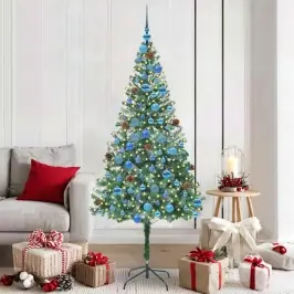 Dirbtinė Kalėdų Eglutė Su 300 Led Žalia 180 Cm Pvc Ir Plienas