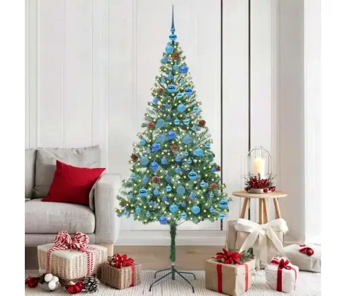 Mākslīgā Ziemassvētku Eglīte Zaļa 180 Cm Pvc Un Tērauds Vidaxl