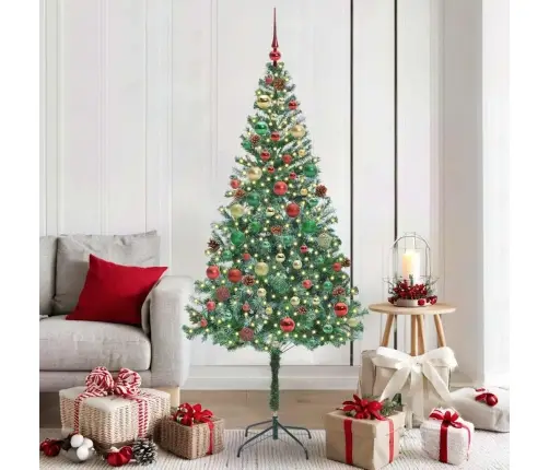 Mākslīgā Ziemassvētku Eglīte Zaļa 180 Cm Pvc Un Tērauds Vidaxl