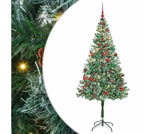 Mākslīgā Ziemassvētku Eglīte Zaļa 180 Cm Pvc Un Tērauds Vidaxl