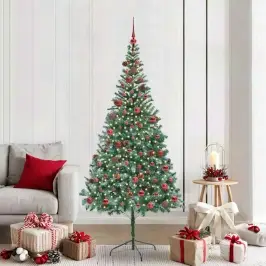 Mākslīgā Ziemassvētku Eglīte Zaļa 210 Cm Pvc Un Tērauds Vidaxl Mākslīgā Ziemassvētku Eglīte Zaļa 210 Cm Pvc Un Tērauds Vidaxl