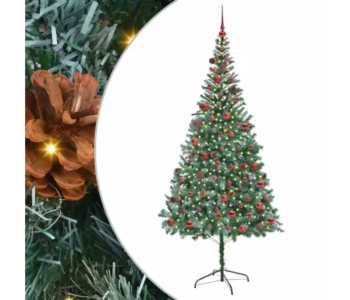 Mākslīgā Ziemassvētku Eglīte Zaļa 210 Cm Pvc Un Tērauds Vidaxl