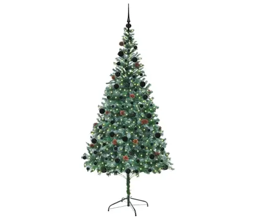 Mākslīgā Ziemassvētku Eglīte Zaļa 210 Cm Pvc Un Tērauds Vidaxl