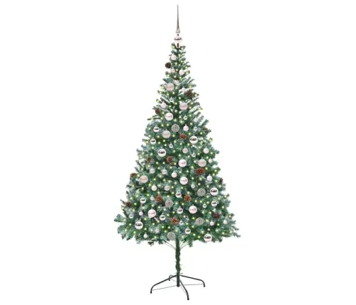 Mākslīgā Ziemassvētku Eglīte Zaļa 210 Cm Pvc Un Tērauds Vidaxl