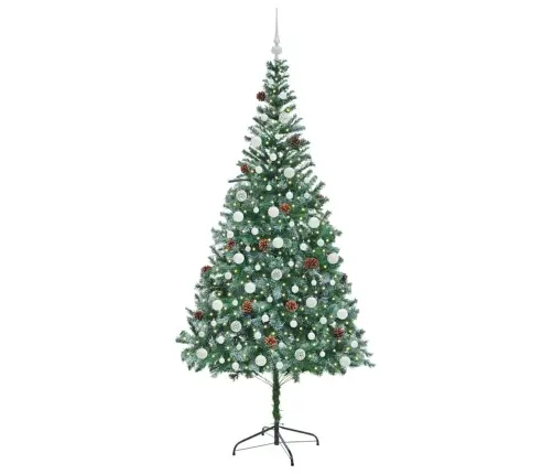 Tehisjõulupuu Koos 300 Led-Iga Roheline 210 Cm Pvc Ja Teras Tehisjõulupuu Koos 300 Led-Iga Roheline 210 Cm Pvc Ja Teras