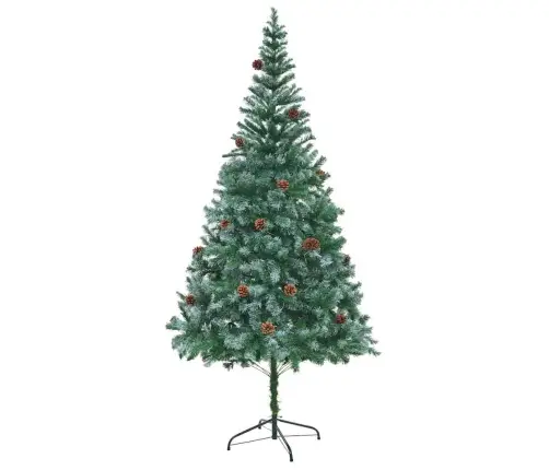 Tehisjõulupuu Koos 300 Led-Iga Roheline 210 Cm Pvc Ja Teras