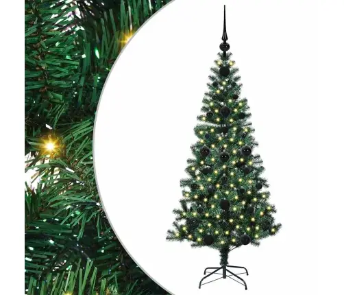 Mākslīgais Led Ziemassvētku Eglīte Zaļa 120Cm Pvc Un Metāls Vidaxl