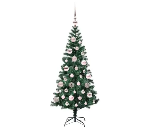 Mākslīgais Led Ziemassvētku Eglīte Zaļa 120 Cm Pvc Un Metāls Vidaxl