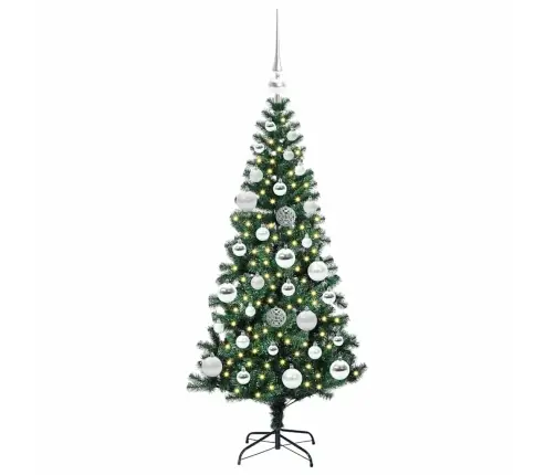 Tehis Pre-Lit Jõulupuu Roheline 120 Cm Pvc Ja Metall Tehis Pre-Lit Jõulupuu Roheline 120 Cm Pvc Ja Metall