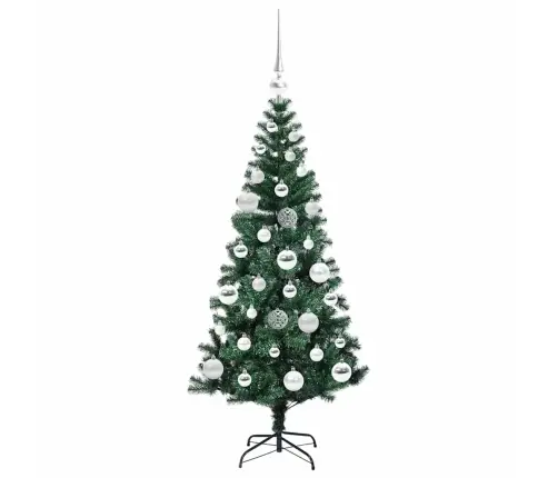 Tehis Pre-Lit Jõulupuu Roheline 120 Cm Pvc Ja Metall Tehis Pre-Lit Jõulupuu Roheline 120 Cm Pvc Ja Metall