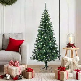 Mākslīgais Led Ziemassvētku Eglīte Zaļa 150 Cm Pvc Un Metāls Vidaxl
