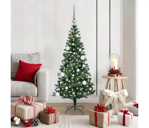 Dirbtinis Prieššventinis Eglutė Su Šviesomis Žalia 150 Cm