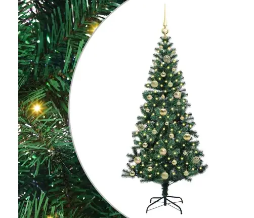 Mākslīgais Led Ziemassvētku Eglīte Zaļa 150Cm Pvc Un Metāls Vidaxl Mākslīgais Led Ziemassvētku Eglīte Zaļa 150Cm Pvc Un Metāls Vidaxl