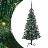 Tehis Pre-Lit Jõulupuu Roheline 150 Cm Pvc Ja Metall