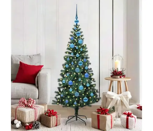 Mākslīgais Led Ziemassvētku Eglīte Zaļa 150Cm Pvc Un Metāls Vidaxl