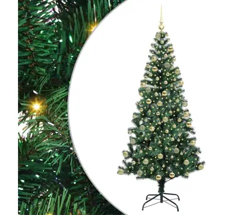 Dirbtinis Prieššventinis Eglutė Su Šviesomis Žalia 180 Cm