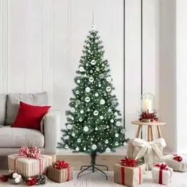 Mākslīgais Led Ziemassvētku Eglīte Zaļa 180 Cm Pvc Un Metāls Vidaxl Mākslīgais Led Ziemassvētku Eglīte Zaļa 180 Cm Pvc Un Metāls Vidaxl