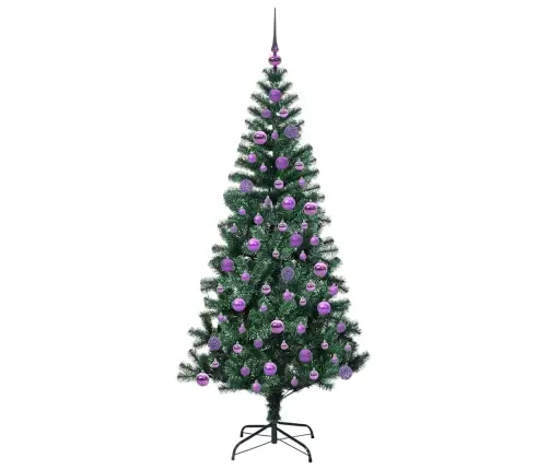 Mākslīgais Led Ziemassvētku Eglīte Zaļa 180 Cm Pvc Un Metāls Vidaxl