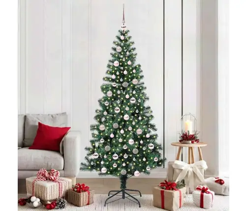 Dirbtinis Prieššventinis Eglutė Su Šviesomis Žalia 210 Cm
