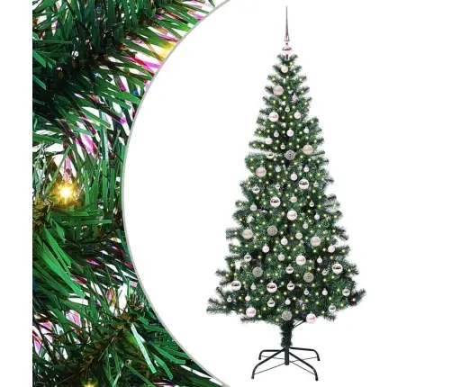 Dirbtinis Prieššventinis Eglutė Su Šviesomis Žalia 210 Cm