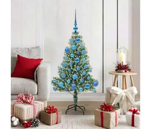 Mākslīgā Ziemassvētku Egle, Sniedziņu Klāta Ar Led Gaismu Vidaxl