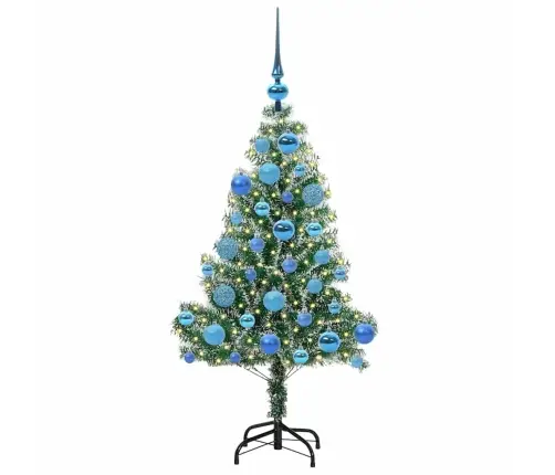 Mākslīgā Ziemassvētku Egle, Sniedziņu Klāta Ar Led Gaismu Vidaxl