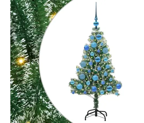 Mākslīgā Ziemassvētku Egle, Sniedziņu Klāta Ar Led Gaismu Vidaxl