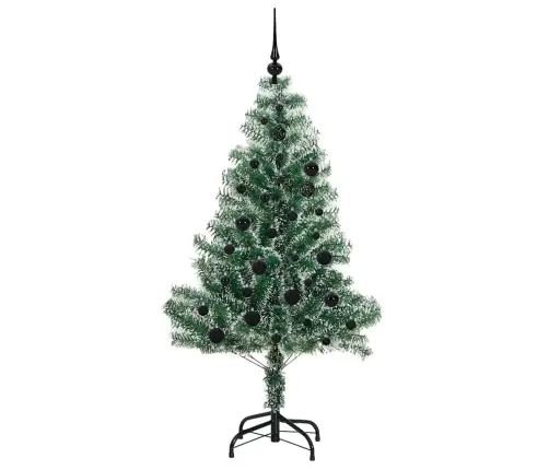 Kunstlik Jõulupuu Lumeja Fluffiga Koos Led-Valgusega 150 Cm