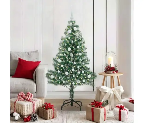 Mākslīgā Ziemassvētku Egle, Sniedziņu Klāta Ar Led Gaismu Vidaxl