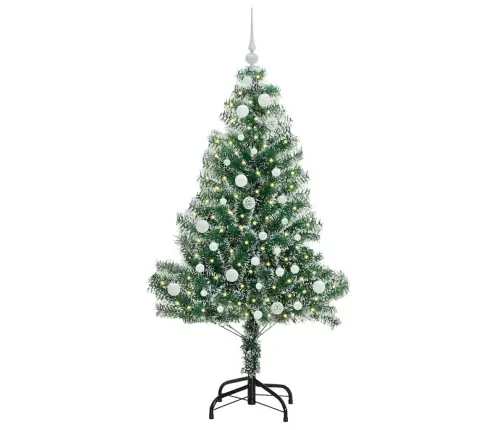 Mākslīgā Ziemassvētku Egle, Sniedziņu Klāta Ar Led Gaismu Vidaxl