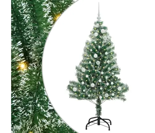 Mākslīgā Ziemassvētku Egle, Sniedziņu Klāta Ar Led Gaismu Vidaxl