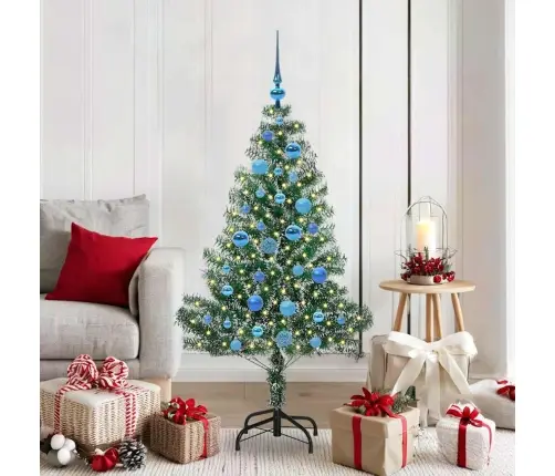 Mākslīgā Ziemassvētku Egle, Sniedziņu Klāta Ar Led Gaismu Vidaxl