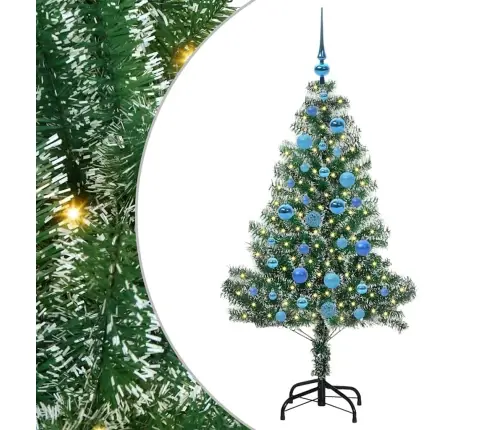 Mākslīgā Ziemassvētku Egle, Sniedziņu Klāta Ar Led Gaismu Vidaxl