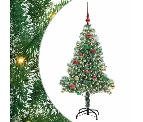 Kunstlik Jõulupuu Lumeja Fluffiga Koos Led-Valgusega 150 Cm