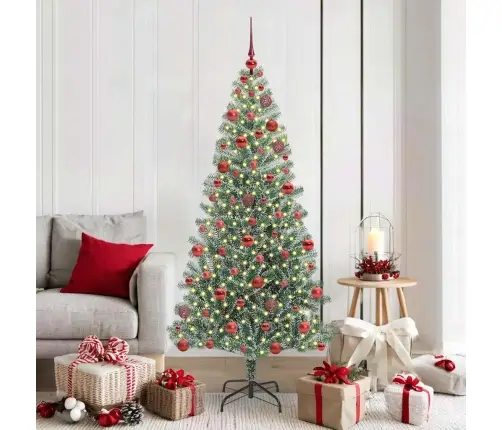 Mākslīgā Ziemassvētku Egle, Sniedziņu Klāta Ar Led Gaismu Vidaxl