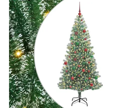 Mākslīgā Ziemassvētku Egle, Sniedziņu Klāta Ar Led Gaismu Vidaxl