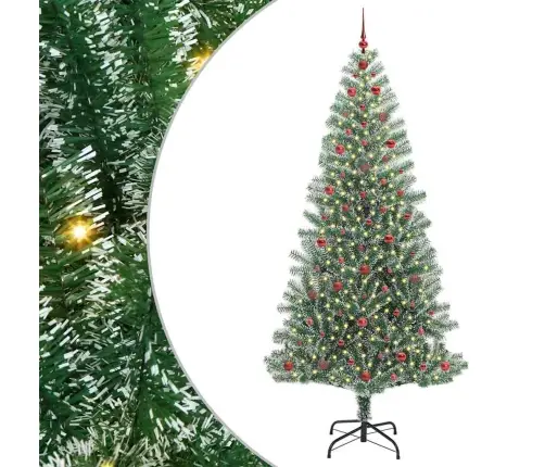 Dirbtinė Kalėdų Eglė Su Sniegu Ir Led Šviesa Su 300 Led 240 Cm