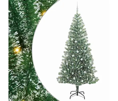 Mākslīgā Ziemassvētku Egle, Sniedziņu Klāta Ar Led Gaismu Vidaxl