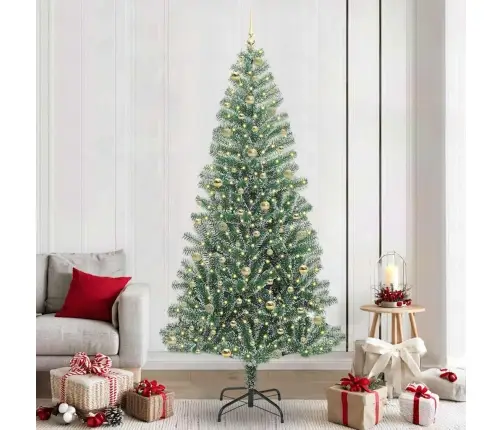 Mākslīgā Ziemassvētku Egle, Sniedziņu Klāta Ar Led Gaismu Vidaxl