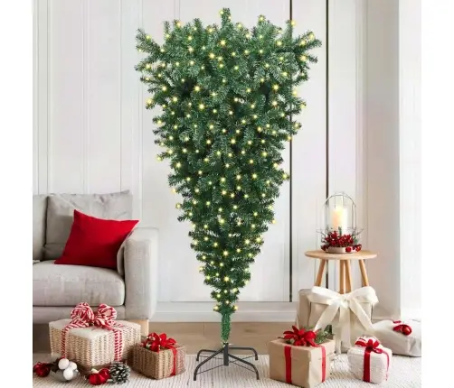 Apverstas Dirbtinis Išanksto Apšviestas Kalėdų Medis 180 Cm