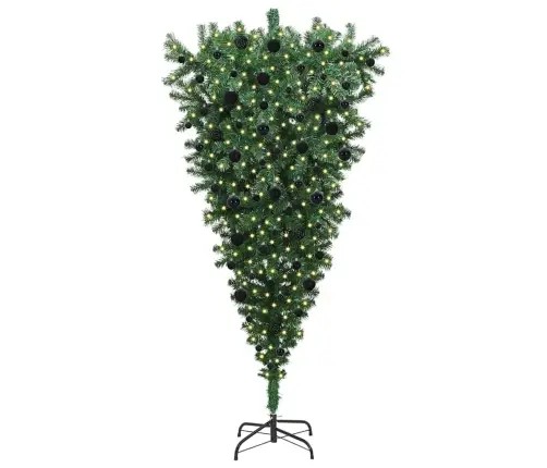 Apkārtēji Uzstādīts Mākslīgais Piramīdveida Ziemassvētku Koks Ar Bumbiņu Komplektu Vidaxl